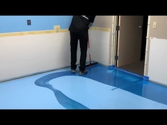 Blue Metallic Epoxy Floor Coating High Gloss Odorless Self Leveling