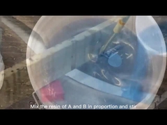 ब्रश क्रिस्टल क्लियर टेबल टॉप इपॉक्सी राल हार्डनर 2 भाग प्रभाव प्रतिरोधी